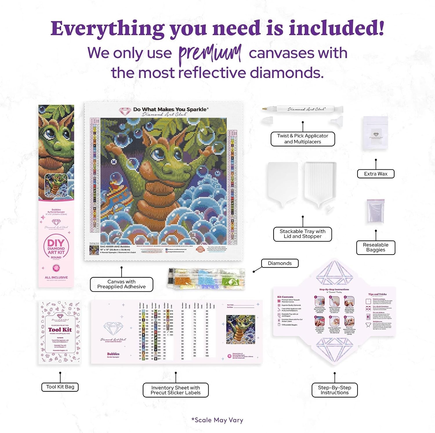 image:imageDIAMOND ART CLUB Aurora the Unicorn Diamond Art Kits for AdultsBubbles Spangler