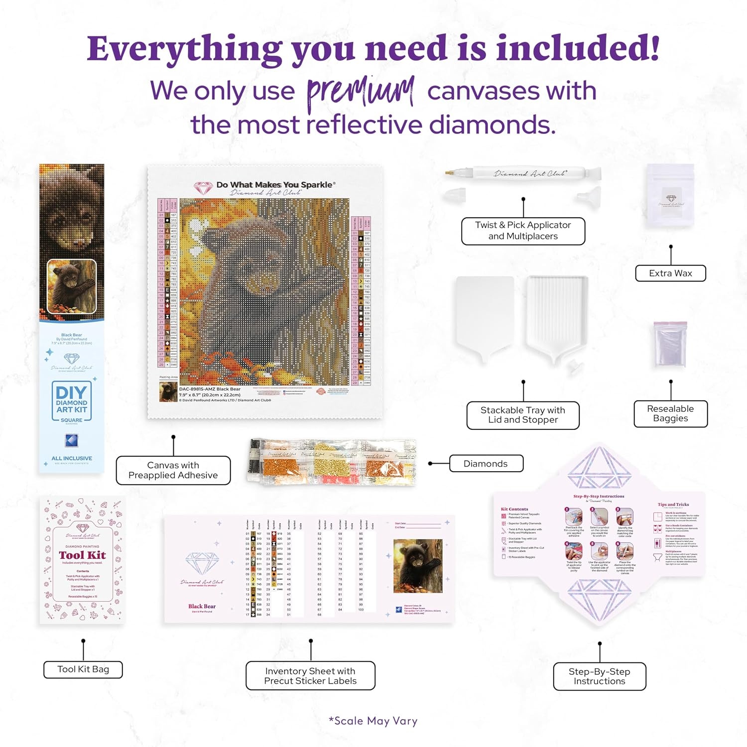 image:imageDIAMOND ART CLUB Austere Owl Diamond Art Kits for AdultsBlack Bear