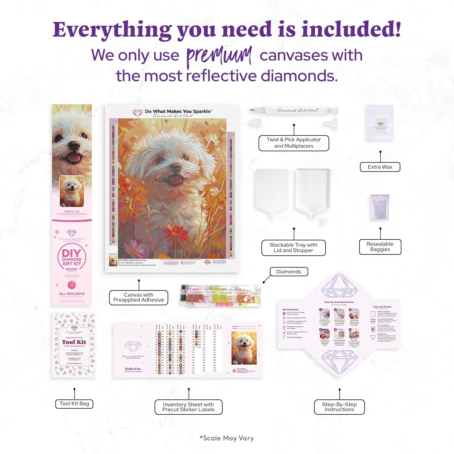 image:imageDIAMOND ART CLUB Austere Owl Diamond Art Kits for AdultsFields of Joy Maltese