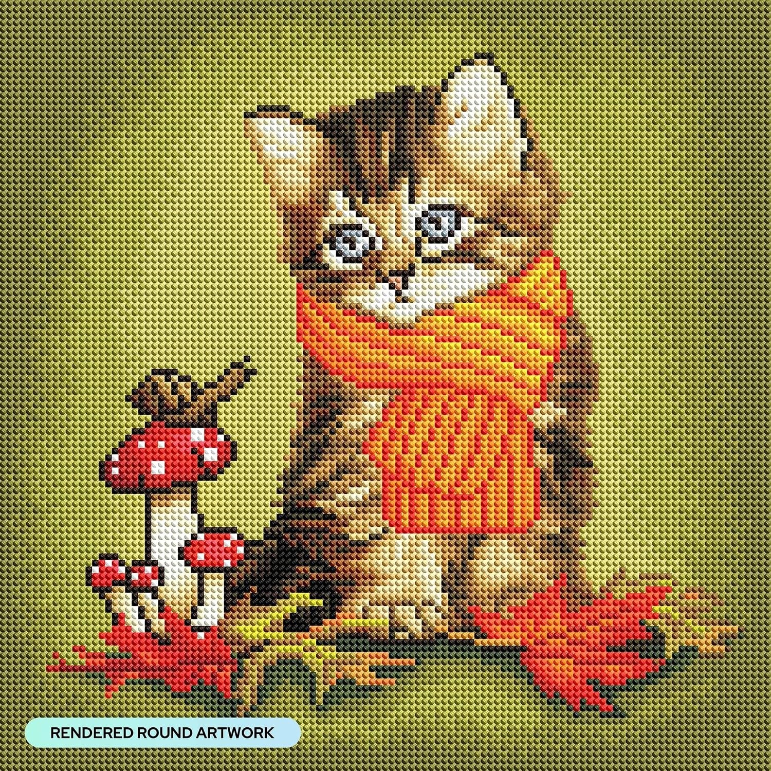 image:imageDIAMOND ART CLUB Austere Owl Diamond Art Kits for AdultsMaking Friends Kitty
