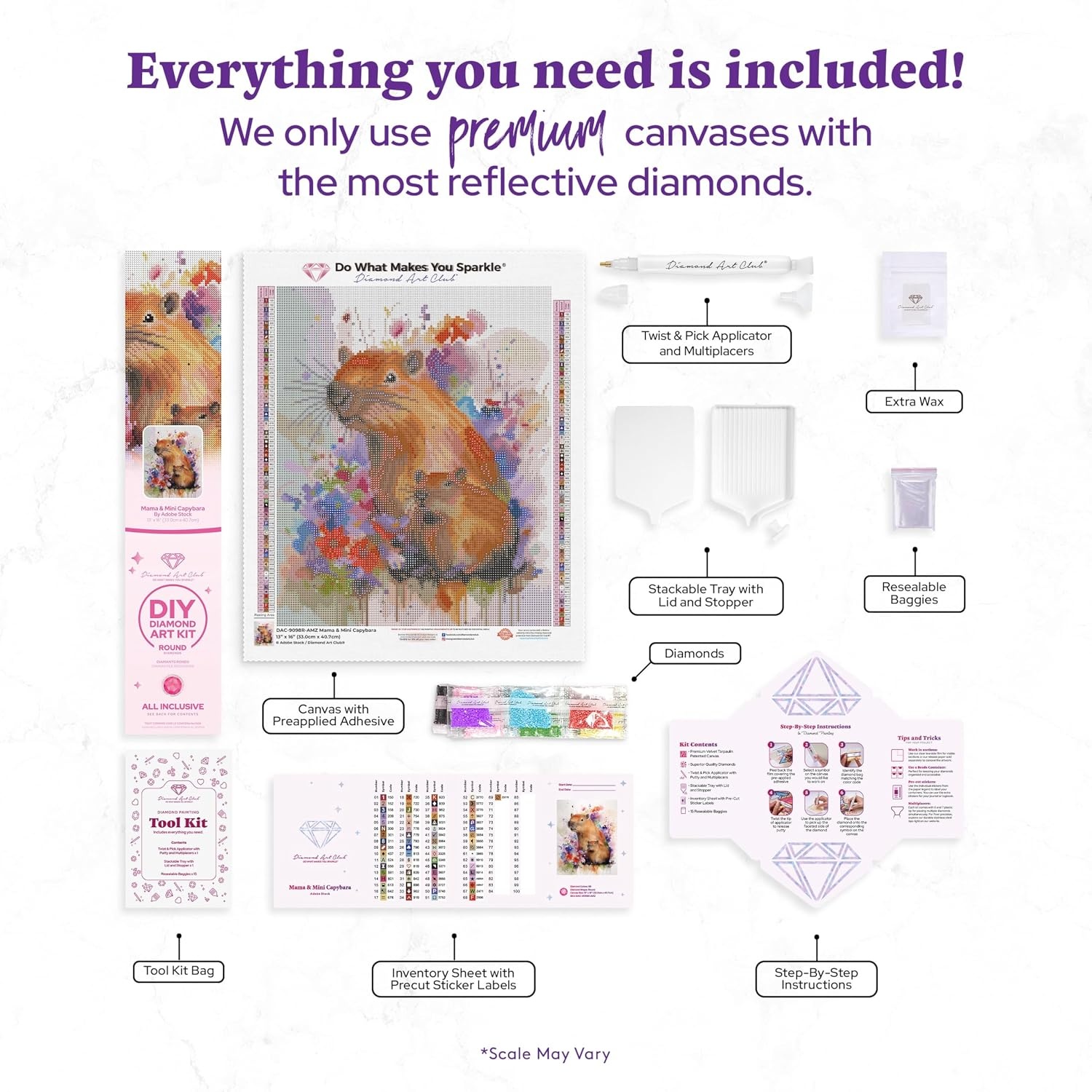 image:imageDIAMOND ART CLUB Austere Owl Diamond Art Kits for AdultsMama Mini Capybara