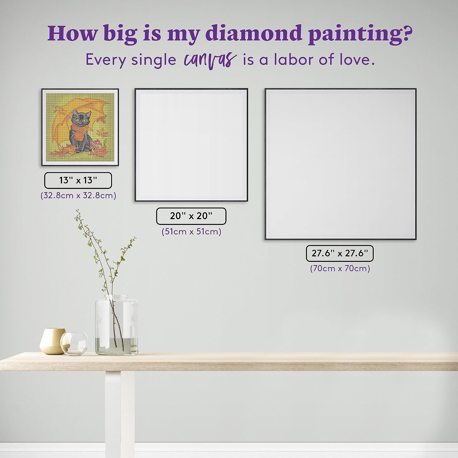 image:imageDIAMOND ART CLUB Austere Owl Diamond Art Kits for AdultsUnder My Umbrella Black Kitty
