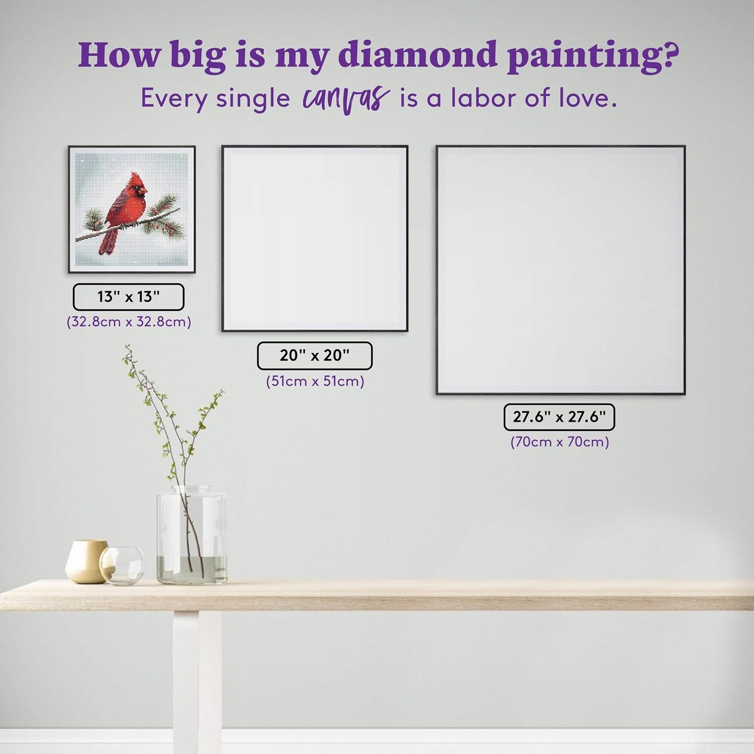 image:imageDIAMOND ART CLUB Austere Owl Diamond Art Kits for AdultsWinter Cardinal