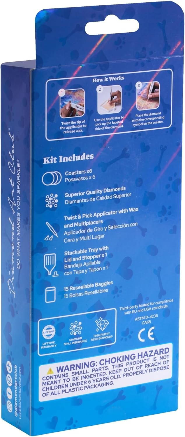 image:imageDIAMOND ART CLUB Coasters Underwater Wonders Diamond Art Kits for AdultsDogs
