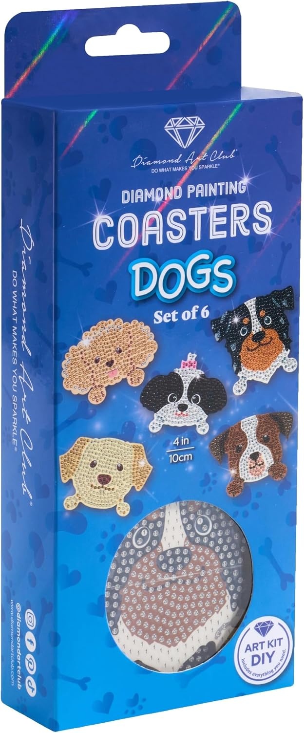 image:imageDIAMOND ART CLUB Coasters Underwater Wonders Diamond Art Kits for AdultsDogs