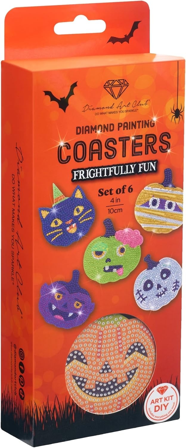 image:imageDIAMOND ART CLUB Coasters Underwater Wonders Diamond Art Kits for AdultsFrightfully Fun