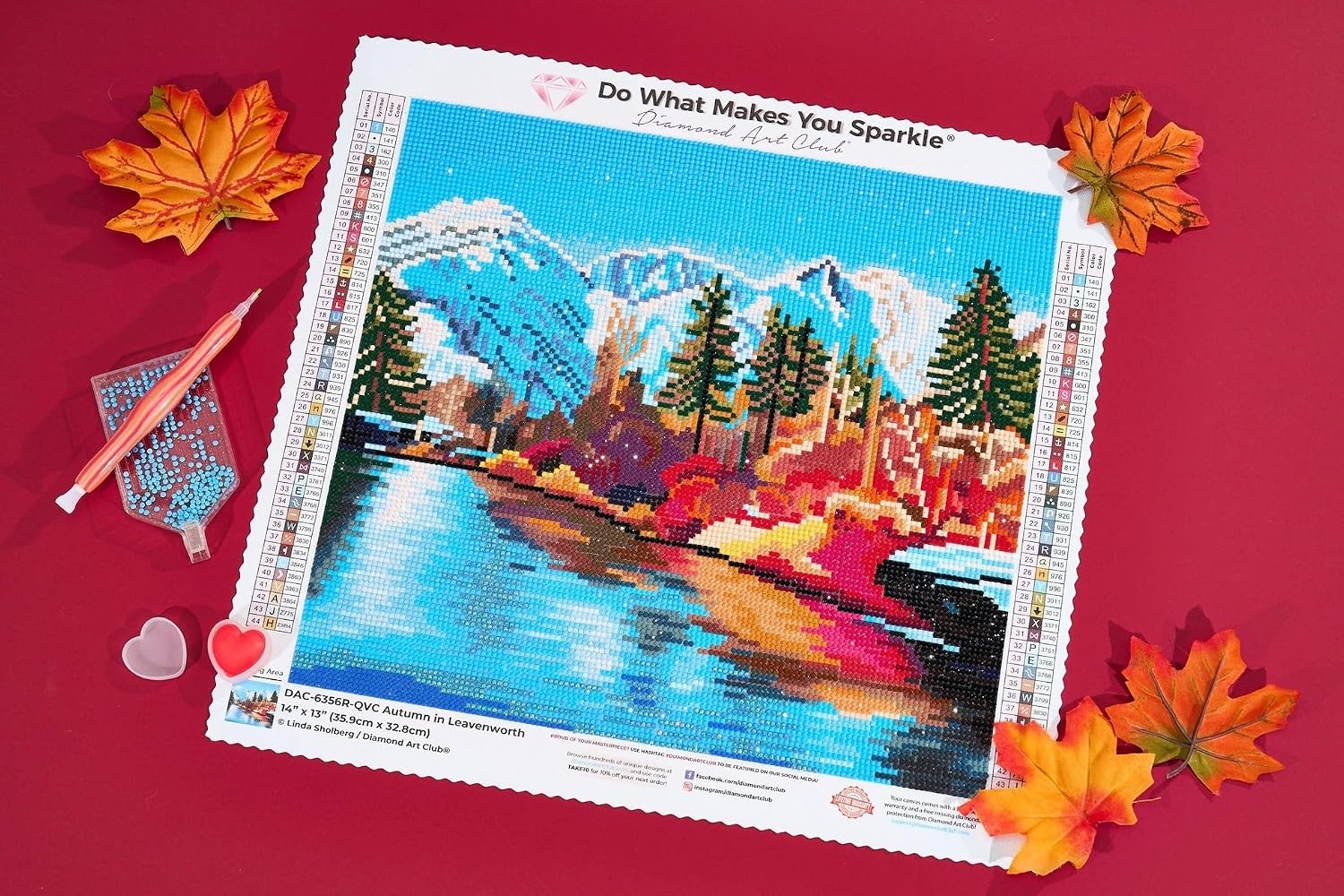 image:imageDIAMOND ART CLUB Fire Opal Succulent Diamond Art Kits for AdultsAutumn in Leavenworth