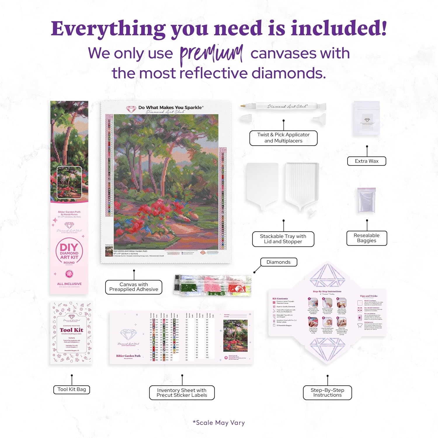 image:imageDIAMOND ART CLUB Fire Opal Succulent Diamond Art Kits for AdultsBibler Garden Path