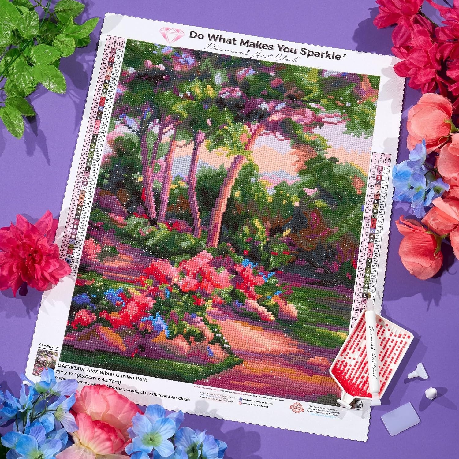 image:imageDIAMOND ART CLUB Fire Opal Succulent Diamond Art Kits for AdultsBibler Garden Path