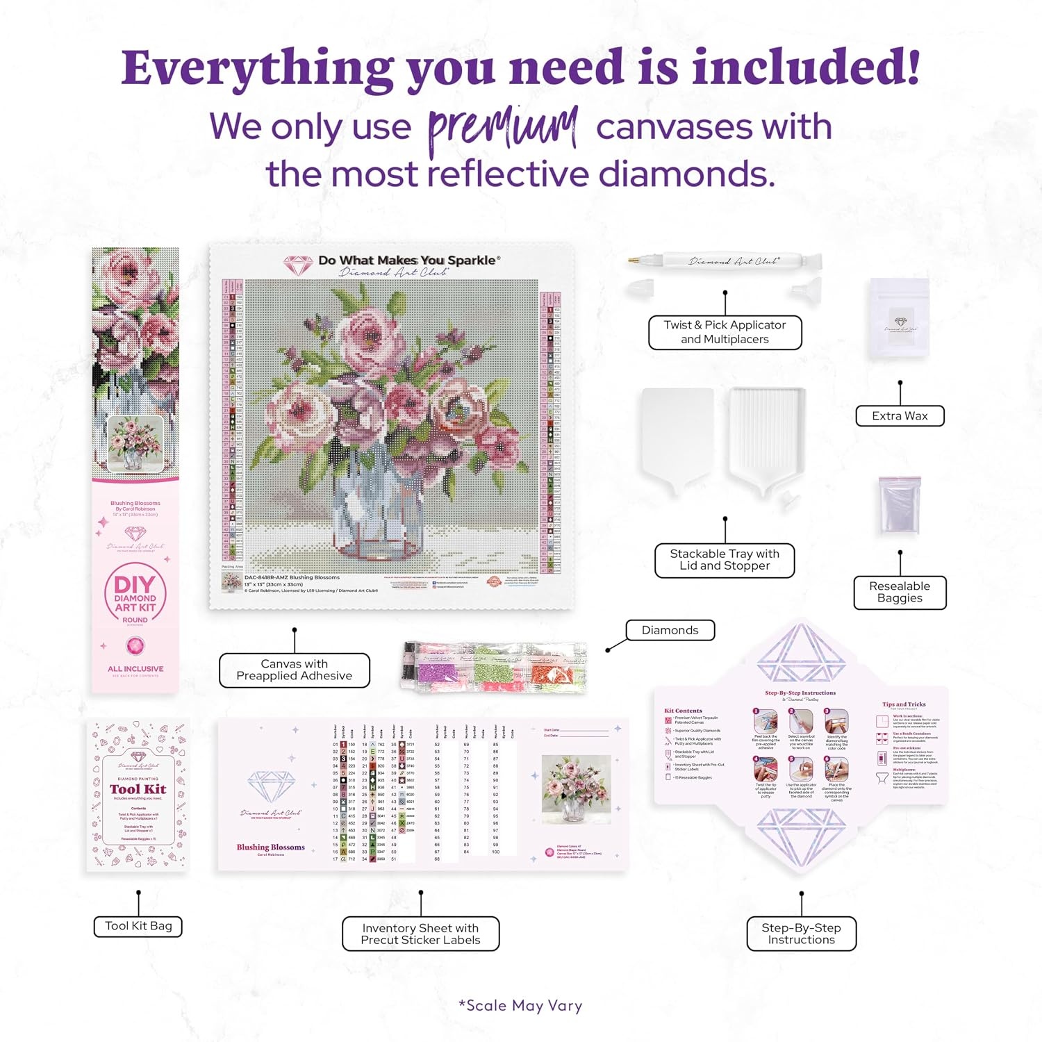 image:imageDIAMOND ART CLUB Fire Opal Succulent Diamond Art Kits for AdultsBlushing Blossoms