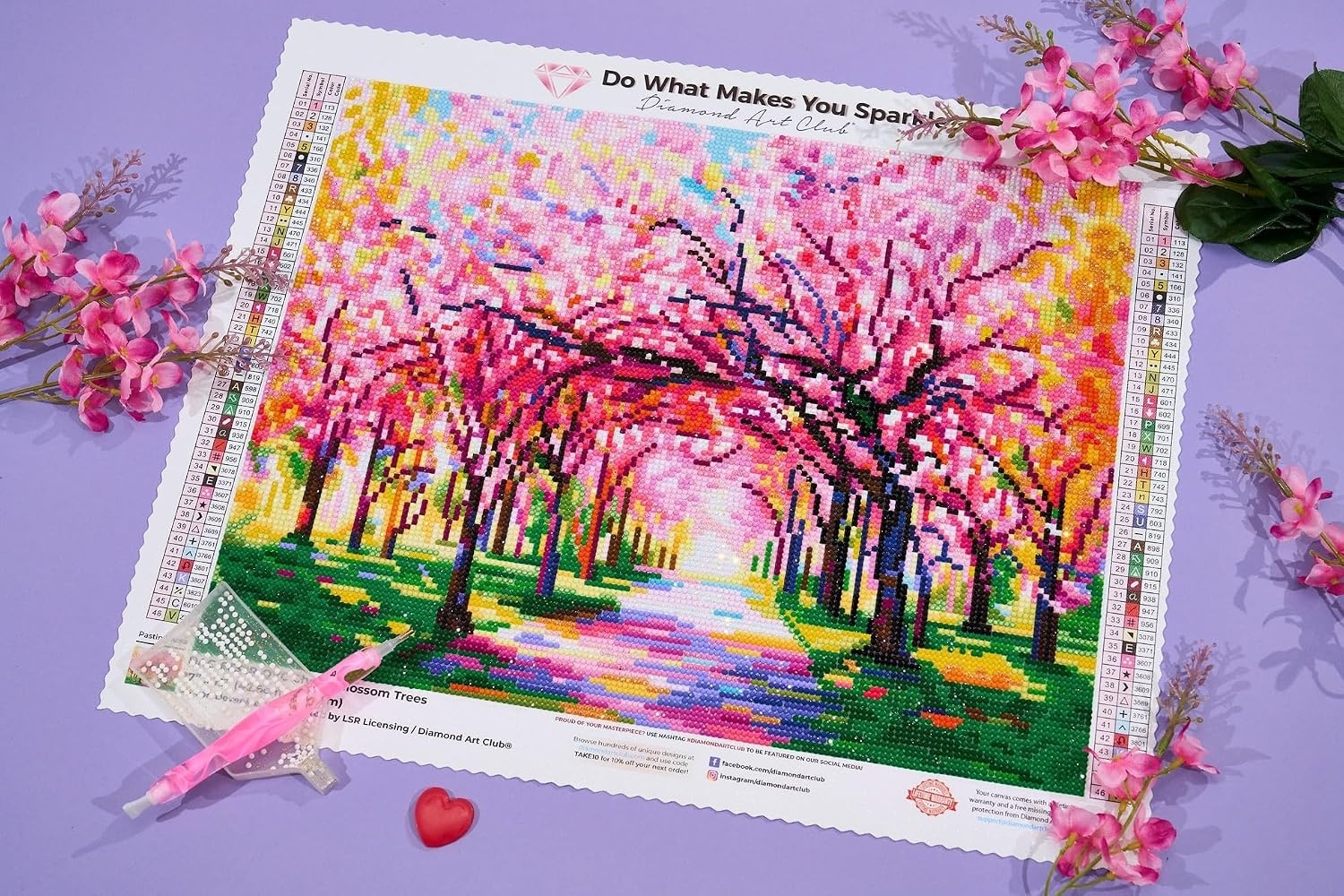 image:imageDIAMOND ART CLUB Fire Opal Succulent Diamond Art Kits for AdultsCherry Blossom Trees