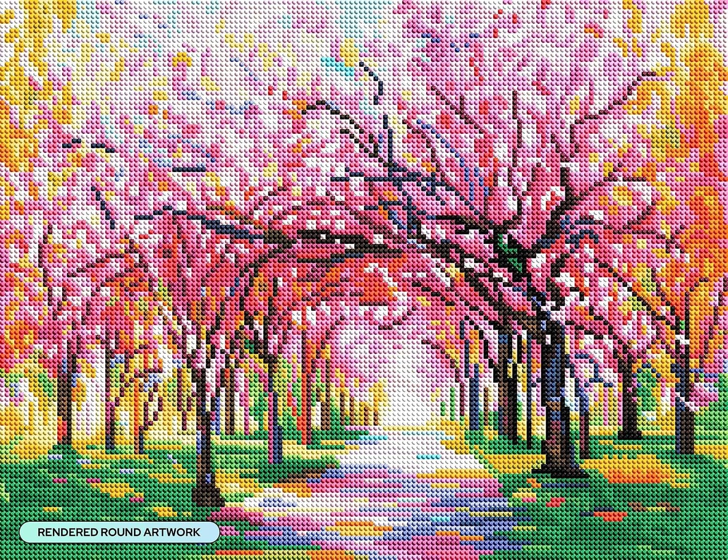 image:imageDIAMOND ART CLUB Fire Opal Succulent Diamond Art Kits for AdultsCherry Blossom Trees