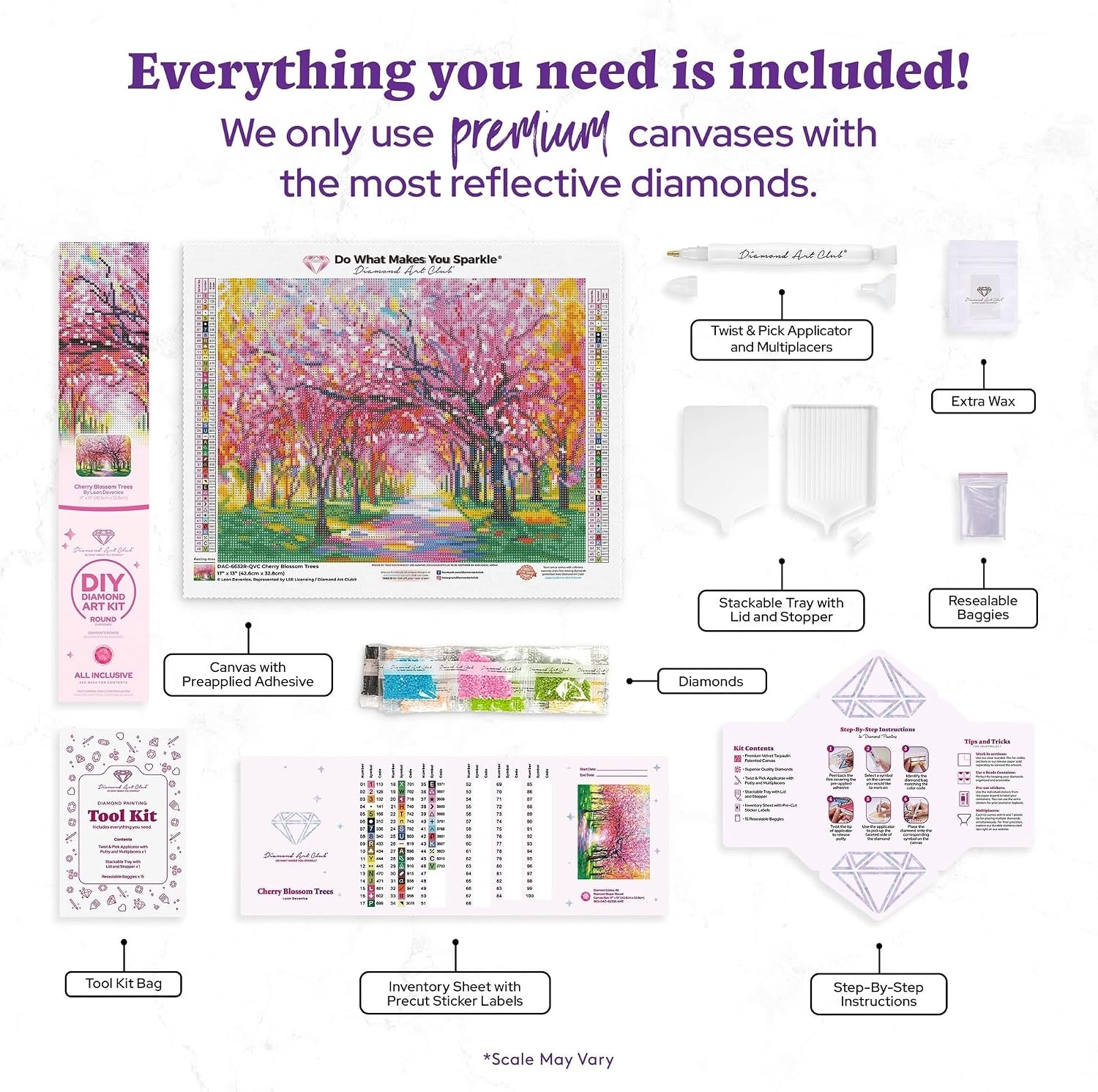 image:imageDIAMOND ART CLUB Fire Opal Succulent Diamond Art Kits for AdultsCherry Blossom Trees