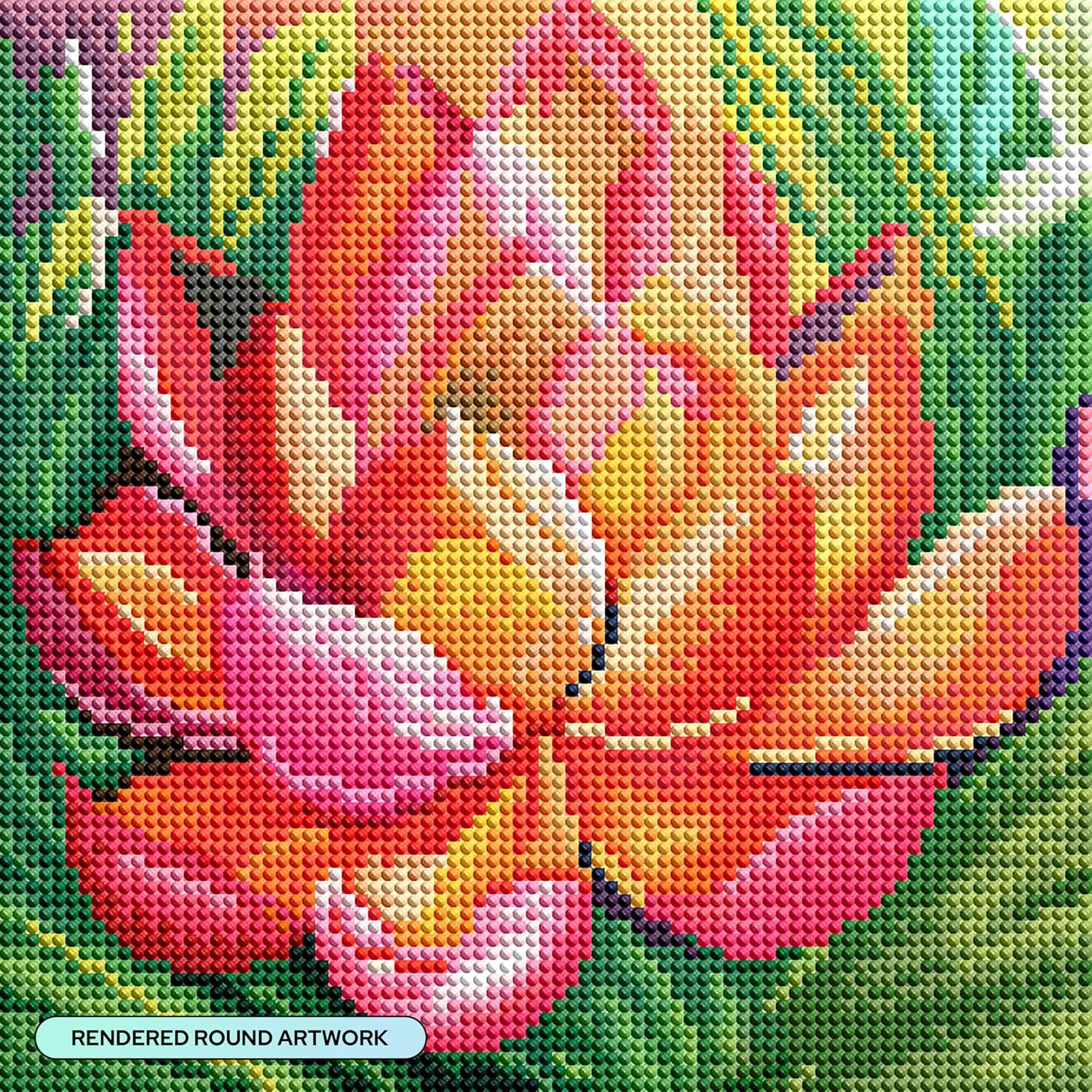 image:imageDIAMOND ART CLUB Fire Opal Succulent Diamond Art Kits for AdultsFire Opal Succulent