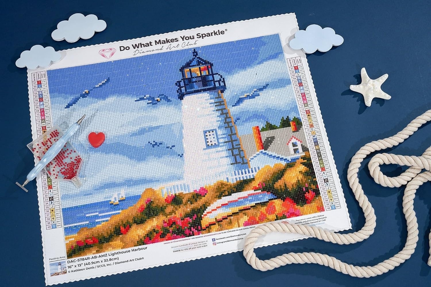 image:imageDIAMOND ART CLUB Fire Opal Succulent Diamond Art Kits for AdultsLighthouse Harbour