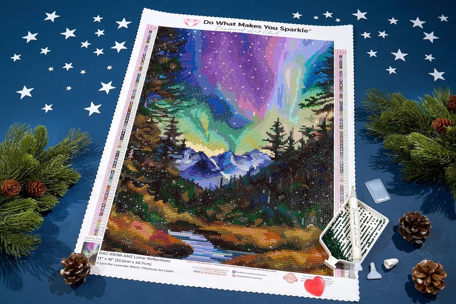 image:imageDIAMOND ART CLUB Fire Opal Succulent Diamond Art Kits for AdultsLunar Reflections