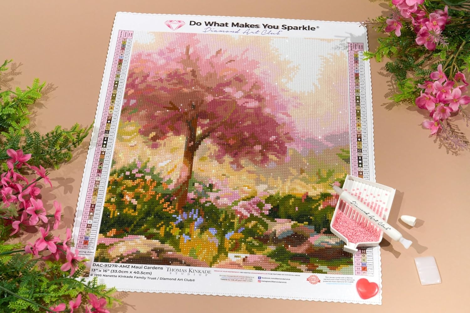 image:imageDIAMOND ART CLUB Fire Opal Succulent Diamond Art Kits for AdultsMaui Gardens