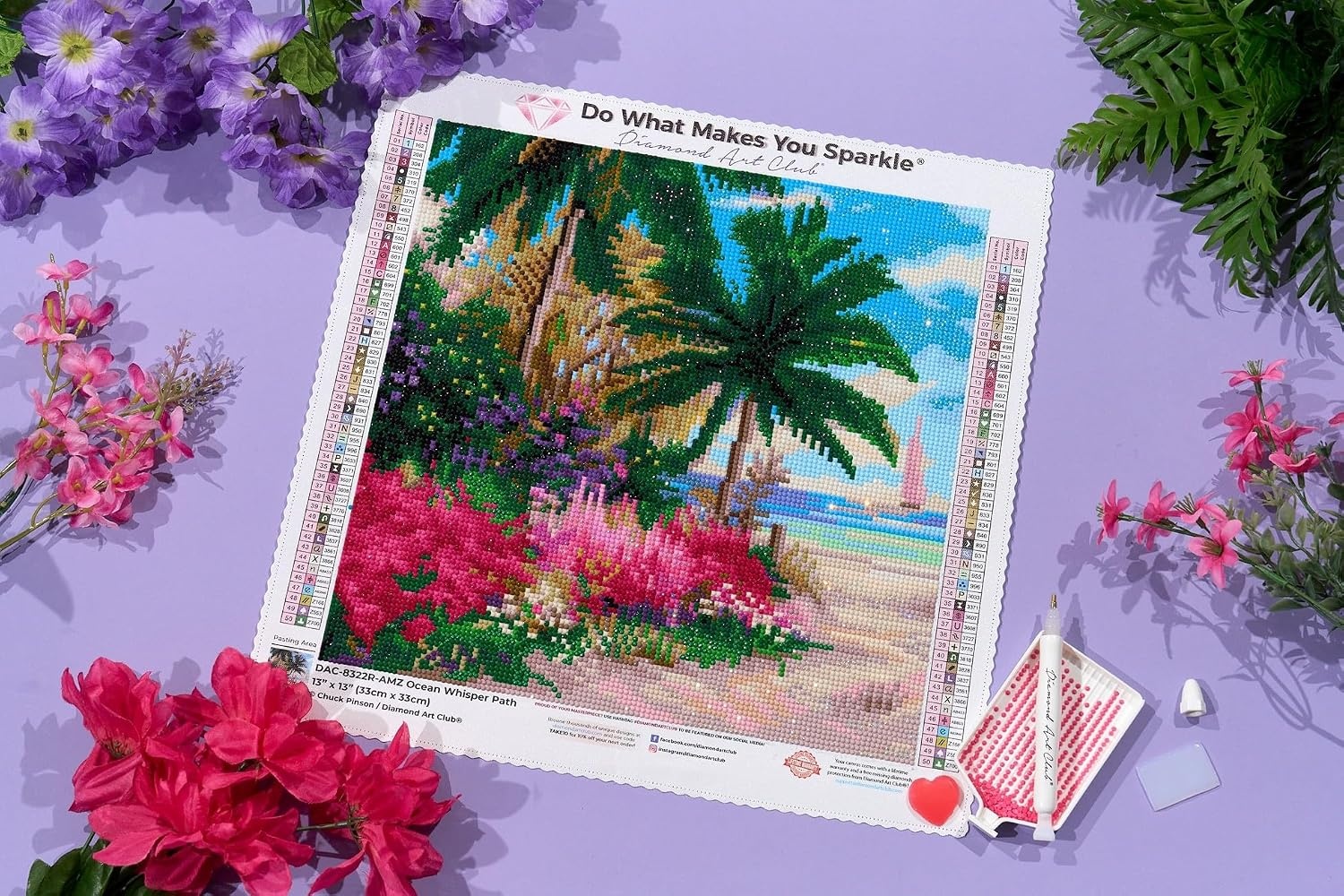 image:imageDIAMOND ART CLUB Fire Opal Succulent Diamond Art Kits for AdultsOcean Whisper Path