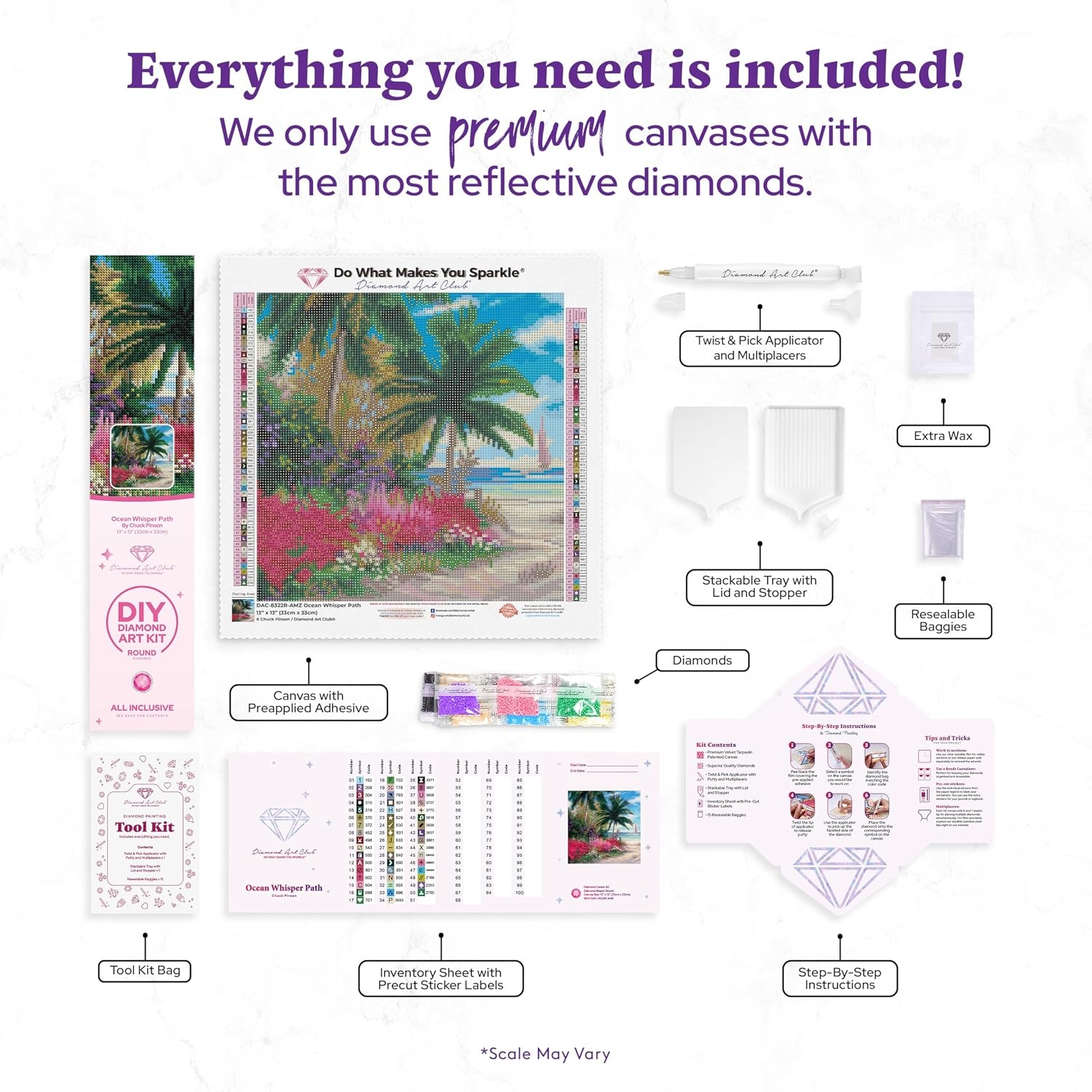image:imageDIAMOND ART CLUB Fire Opal Succulent Diamond Art Kits for AdultsOcean Whisper Path