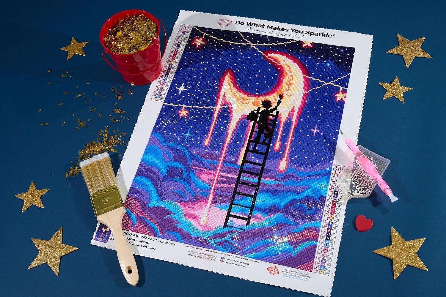 image:imageDIAMOND ART CLUB Fire Opal Succulent Diamond Art Kits for AdultsPaint the Moon