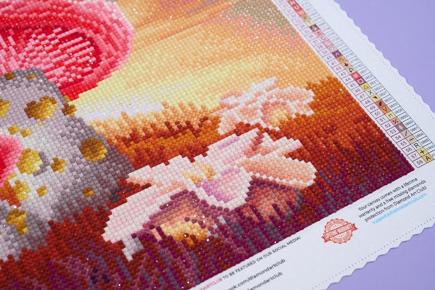 image:imageDIAMOND ART CLUB Fire Opal Succulent Diamond Art Kits for AdultsPeach Mushroom Twilight