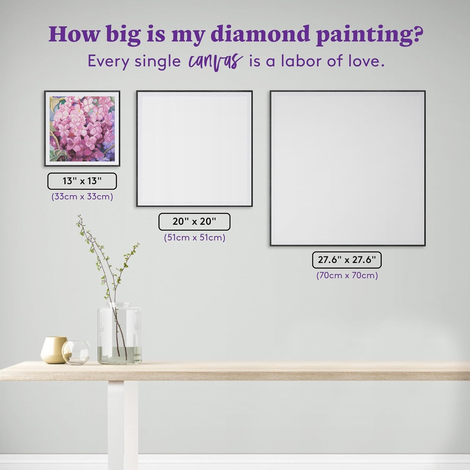 image:imageDIAMOND ART CLUB Fire Opal Succulent Diamond Art Kits for AdultsPink Hydrangea