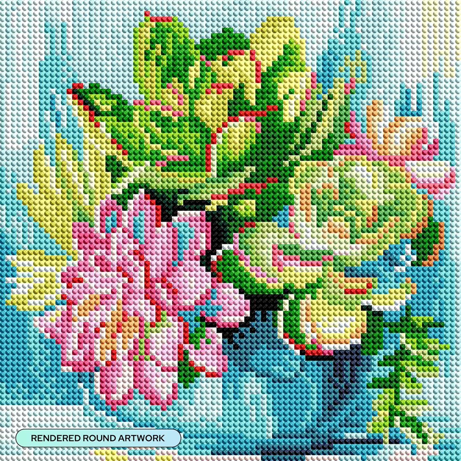 image:imageDIAMOND ART CLUB Fire Opal Succulent Diamond Art Kits for AdultsPotted Succulents