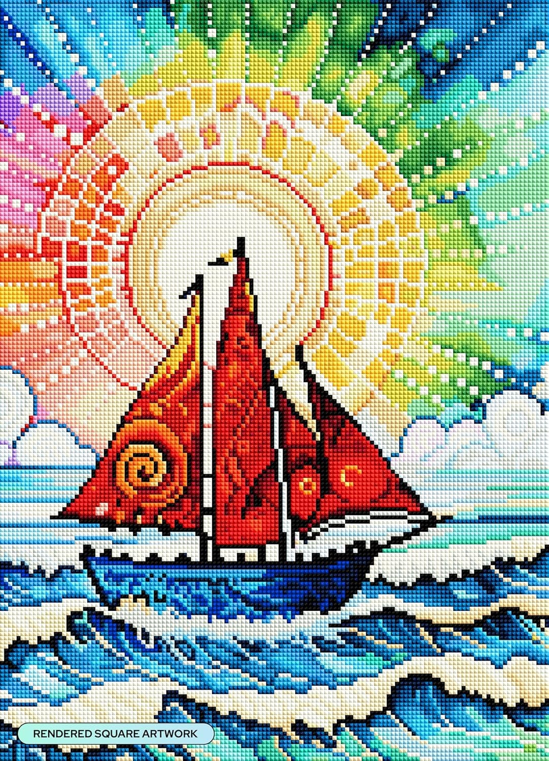 image:imageDIAMOND ART CLUB Fire Opal Succulent Diamond Art Kits for AdultsSailing Away