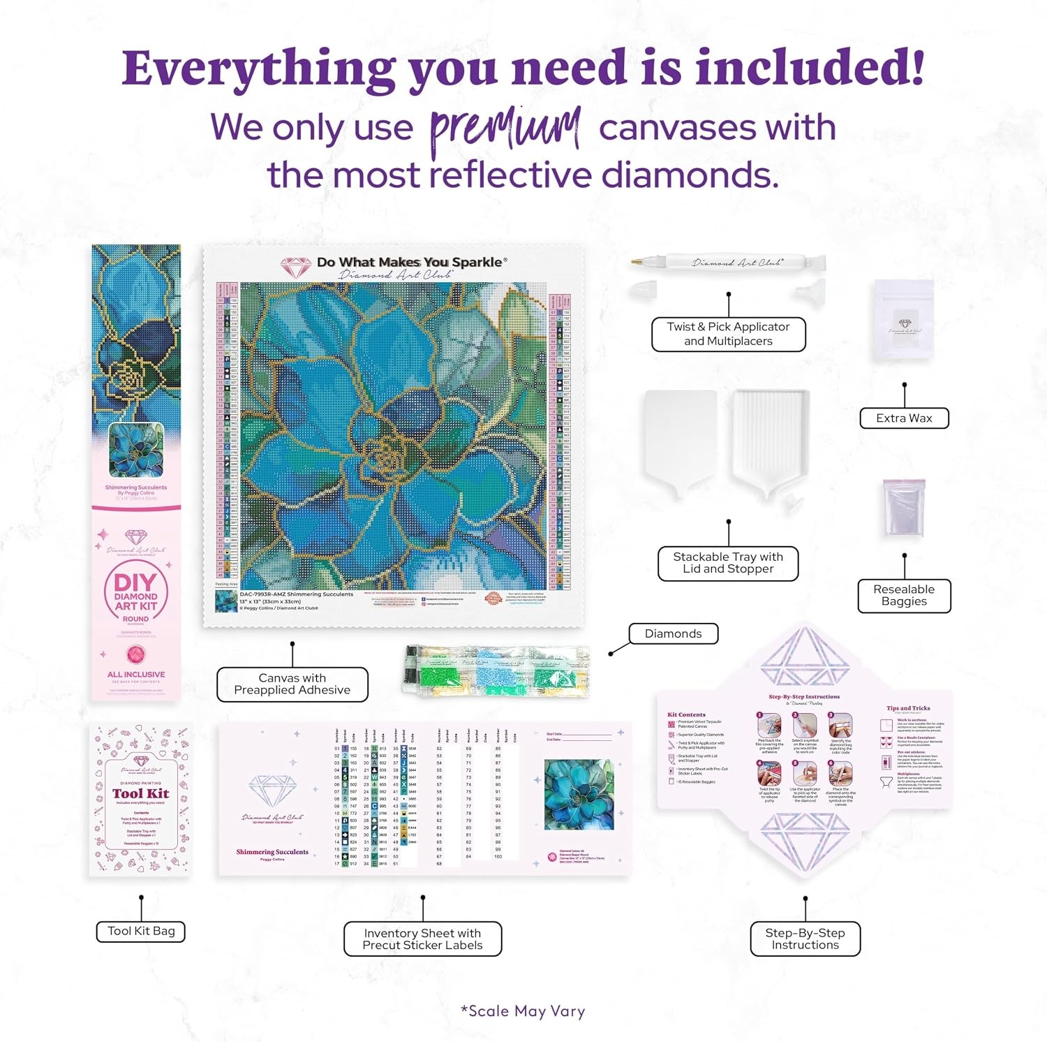 image:imageDIAMOND ART CLUB Fire Opal Succulent Diamond Art Kits for AdultsShimmering Succulents