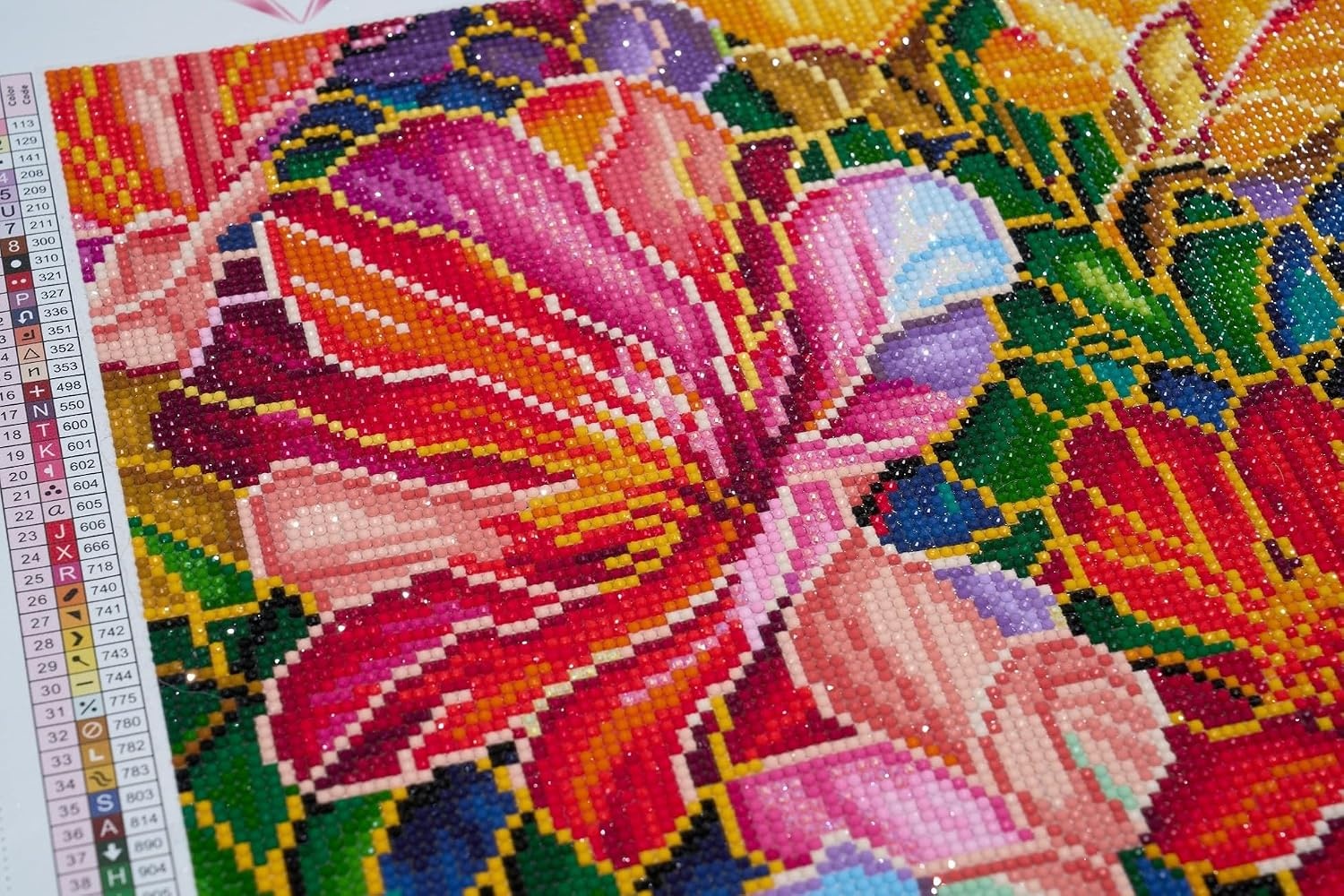 image:imageDIAMOND ART CLUB Fire Opal Succulent Diamond Art Kits for AdultsStained Glass Flower