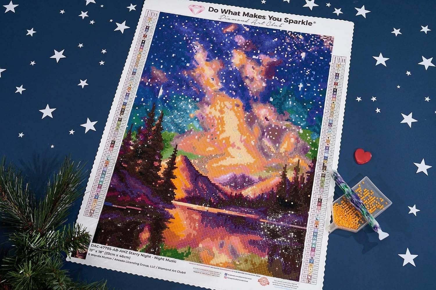 image:imageDIAMOND ART CLUB Fire Opal Succulent Diamond Art Kits for AdultsStarry Night