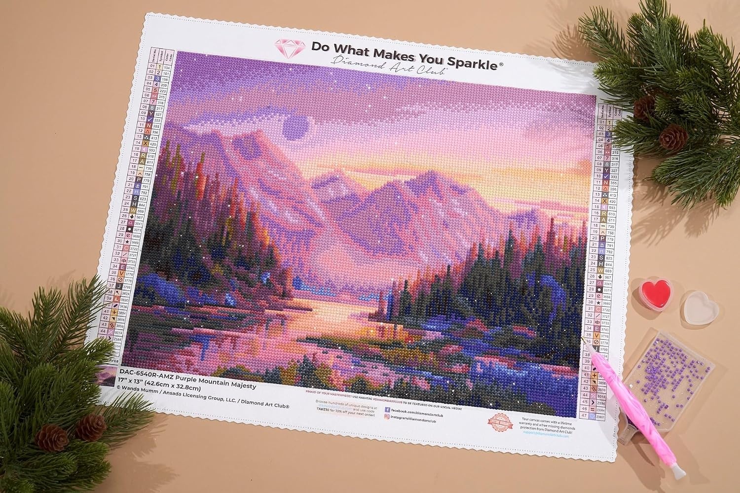 image:imageDIAMOND ART CLUB Fire Opal Succulent Diamond Art Kits for Adultspurple