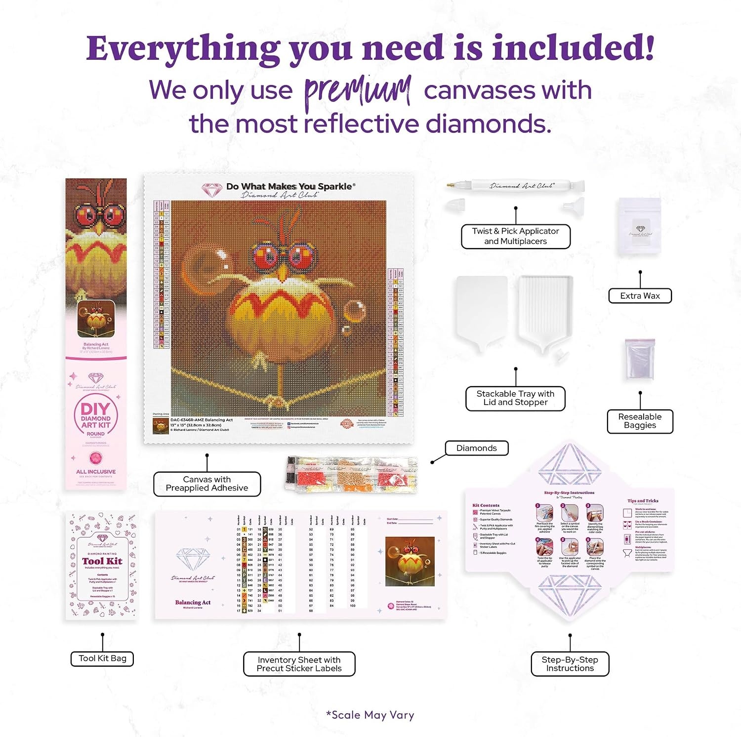 image:imageDIAMOND ART CLUB Glowing Monarch Diamond Art Kits for AdultsBalancing Act Bird