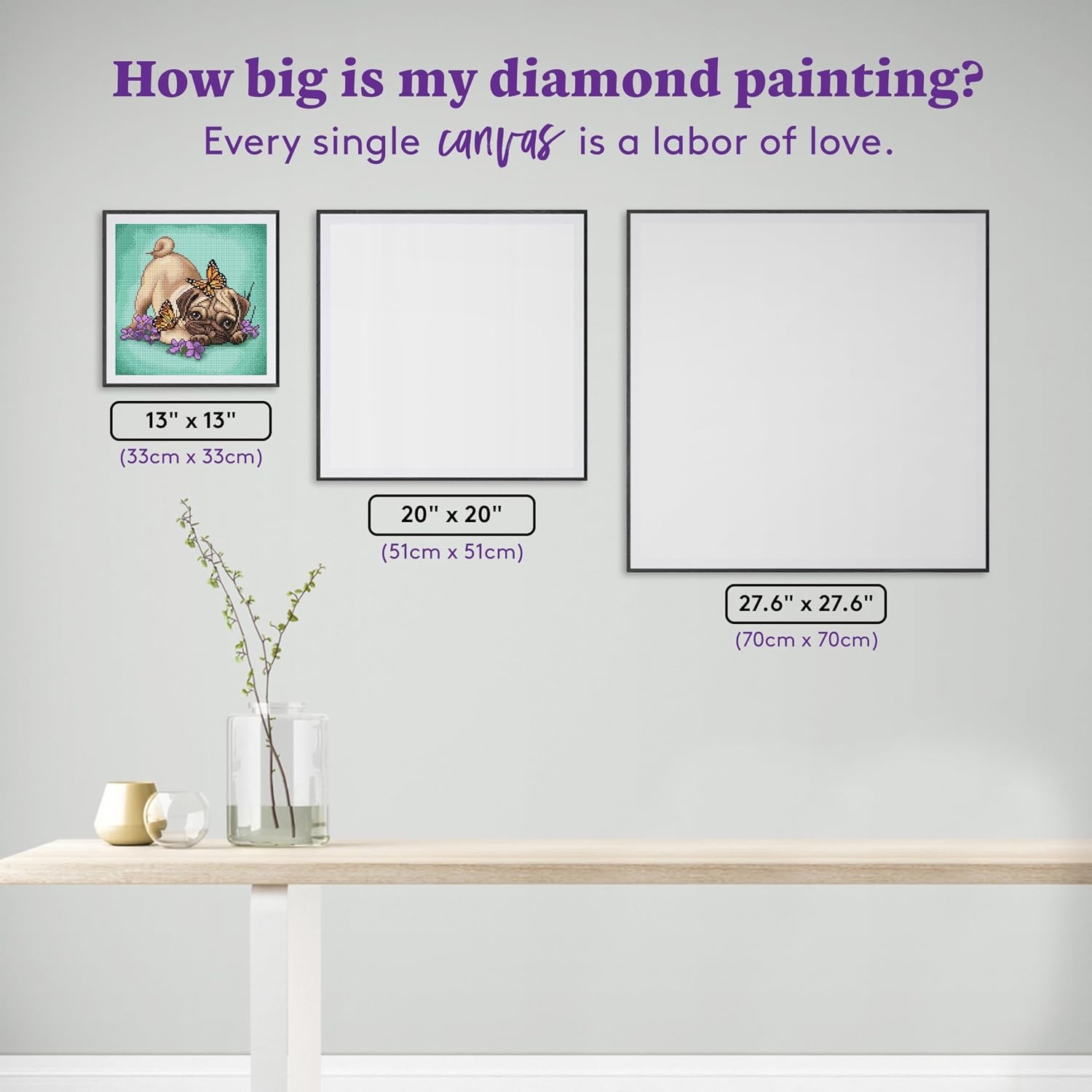image:imageDIAMOND ART CLUB Glowing Monarch Diamond Art Kits for AdultsButterfly Pug