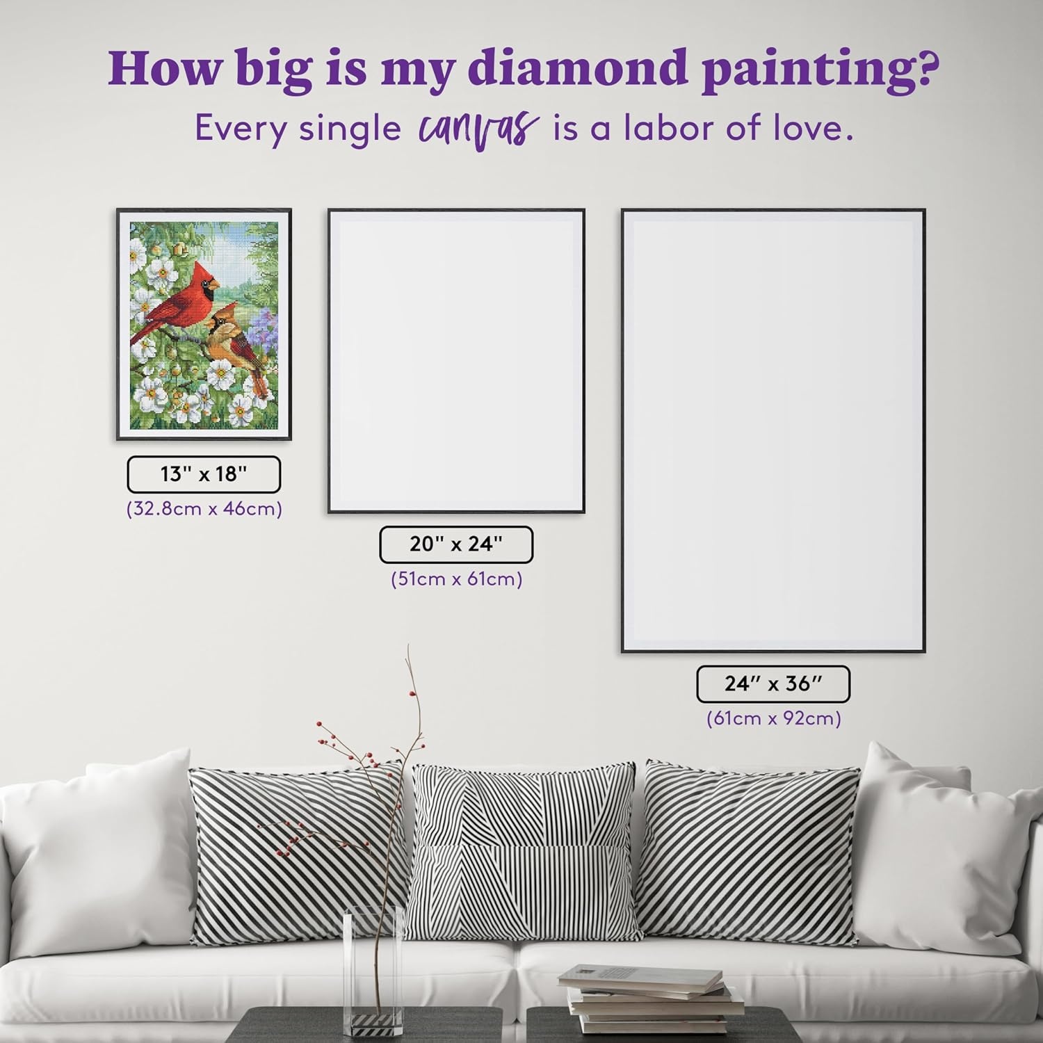 image:imageDIAMOND ART CLUB Glowing Monarch Diamond Art Kits for AdultsCardinal Couple