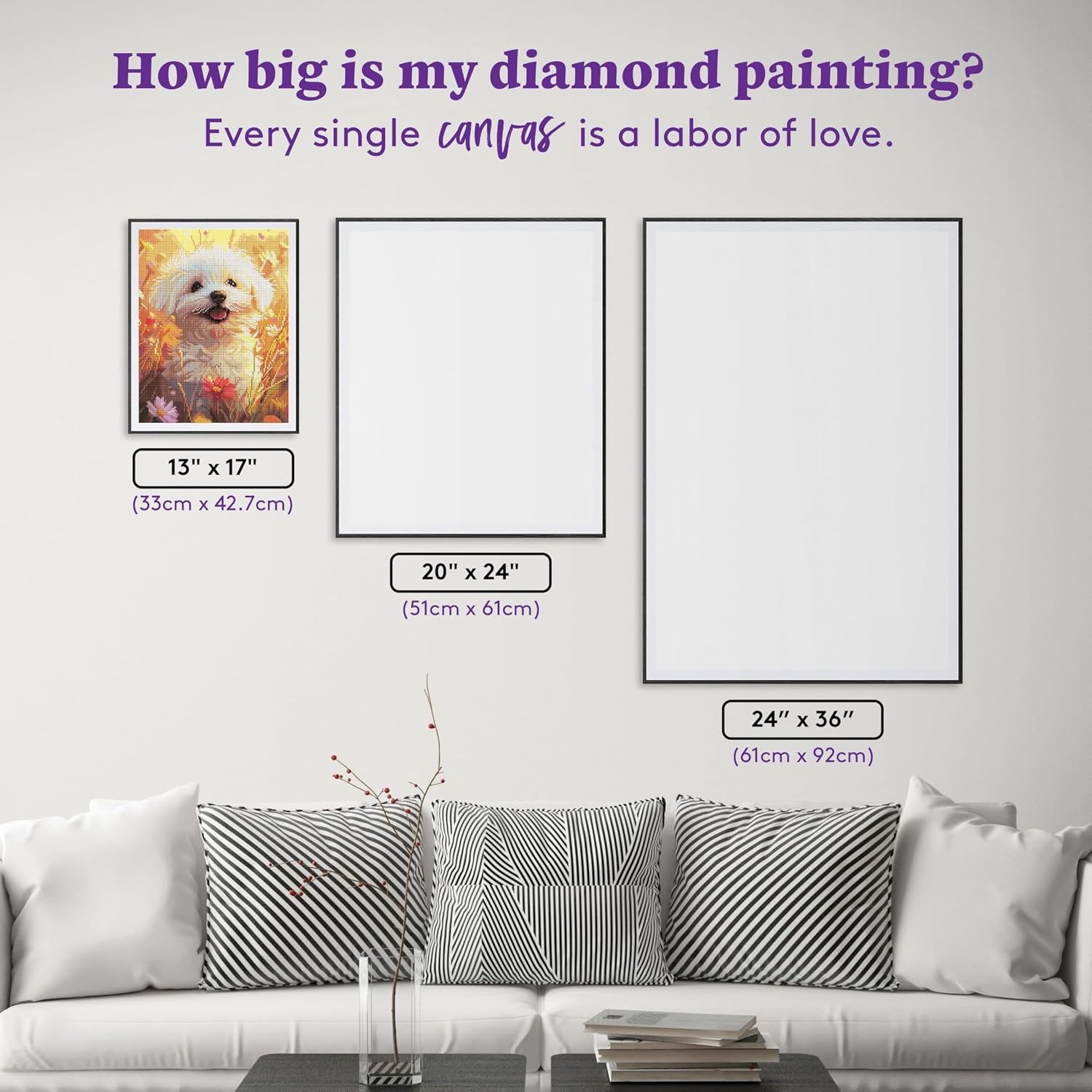 image:imageDIAMOND ART CLUB Glowing Monarch Diamond Art Kits for AdultsFields of Joy Maltese