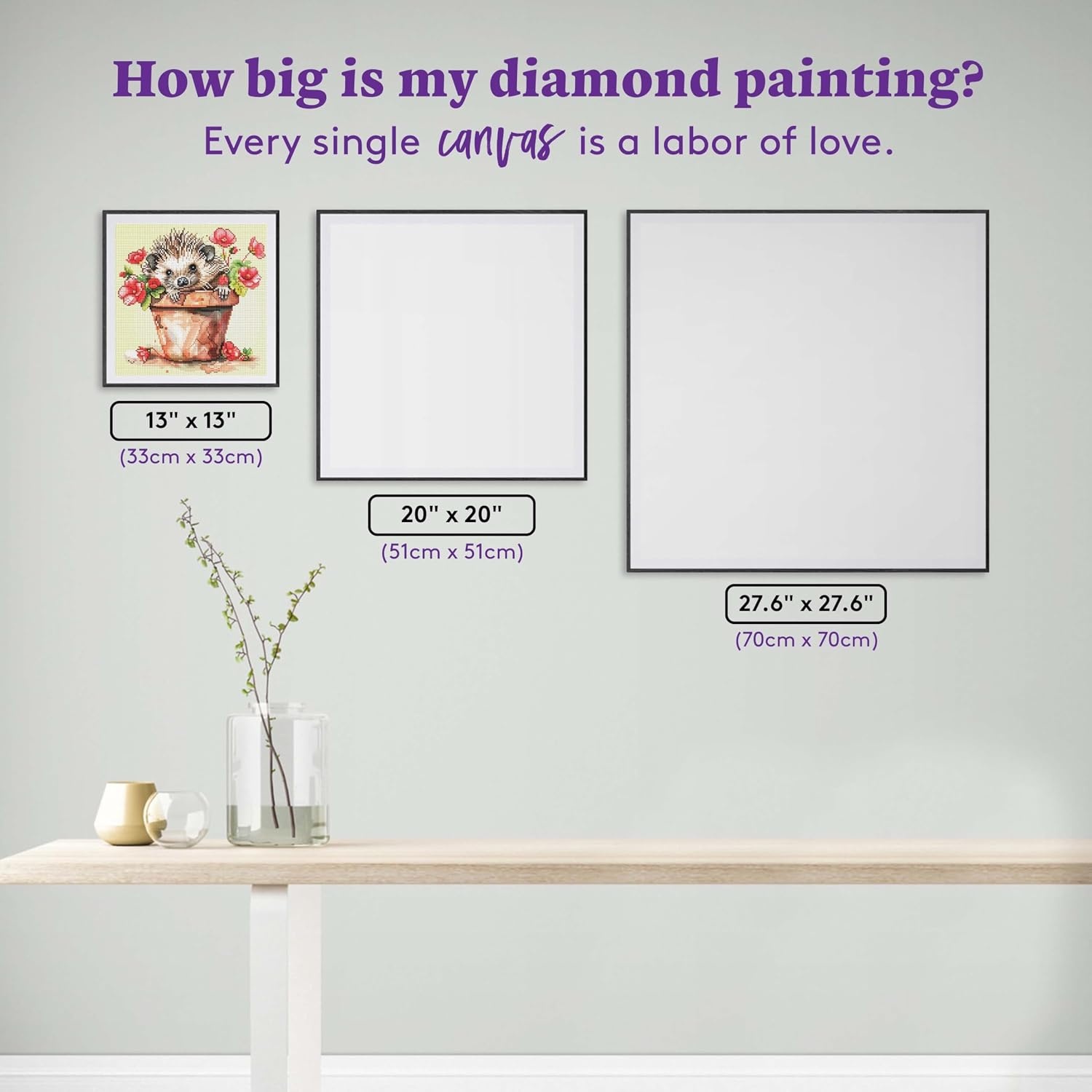 image:imageDIAMOND ART CLUB Glowing Monarch Diamond Art Kits for AdultsFloral Hedgehog