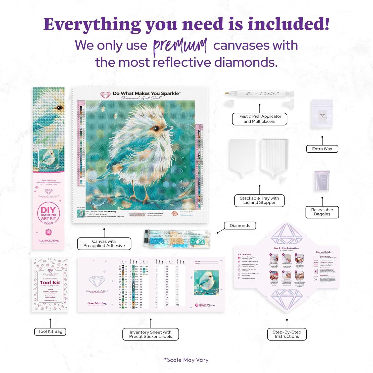 image:imageDIAMOND ART CLUB Glowing Monarch Diamond Art Kits for AdultsGood Morning Bird
