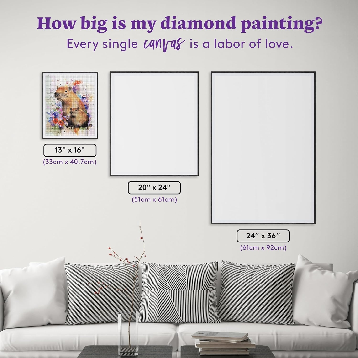 image:imageDIAMOND ART CLUB Glowing Monarch Diamond Art Kits for AdultsMama Mini Capybara