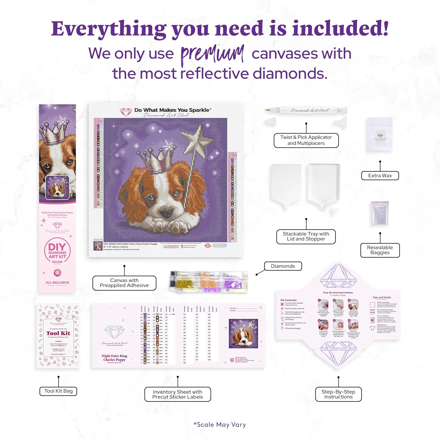 image:imageDIAMOND ART CLUB Glowing Monarch Diamond Art Kits for AdultsNight Fairy King