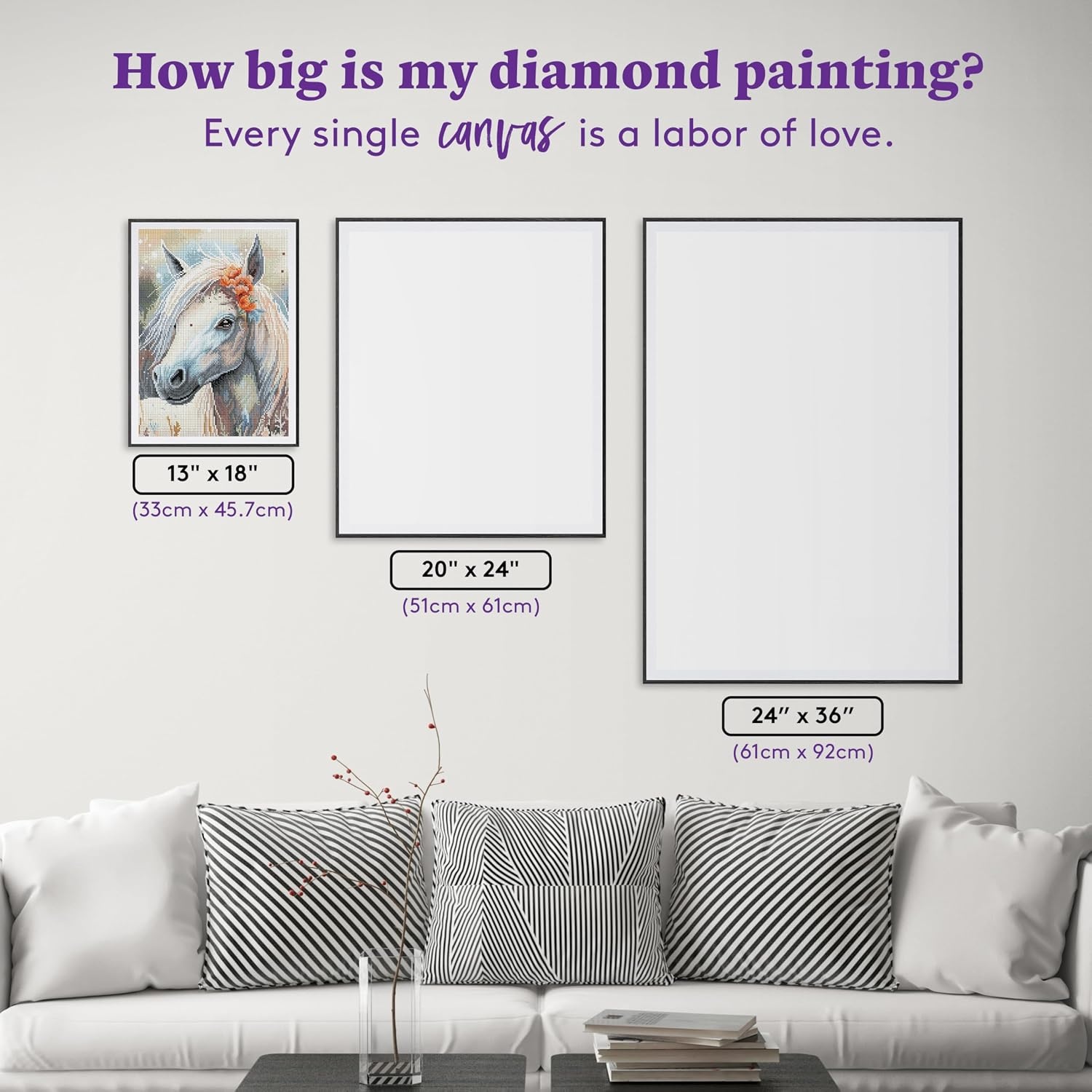 image:imageDIAMOND ART CLUB Glowing Monarch Diamond Art Kits for AdultsPastel Horse