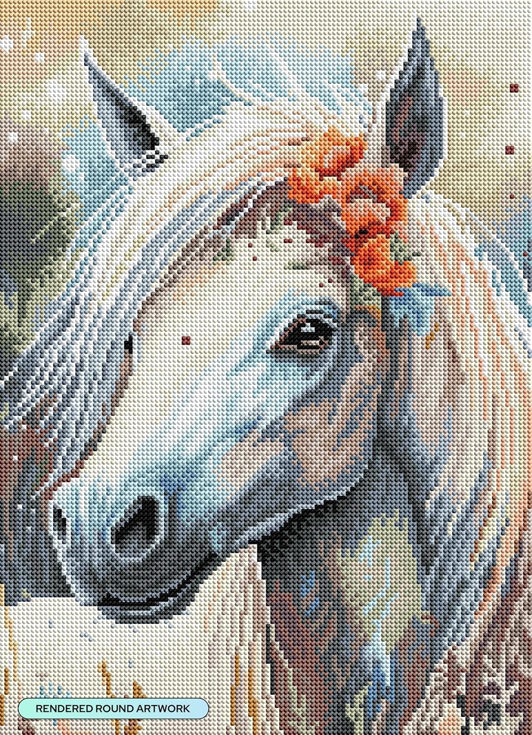 image:imageDIAMOND ART CLUB Glowing Monarch Diamond Art Kits for AdultsPastel Horse