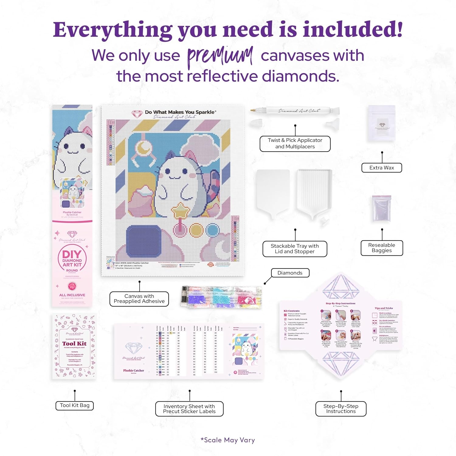 image:imageDIAMOND ART CLUB Glowing Monarch Diamond Art Kits for AdultsPlushie Catcher