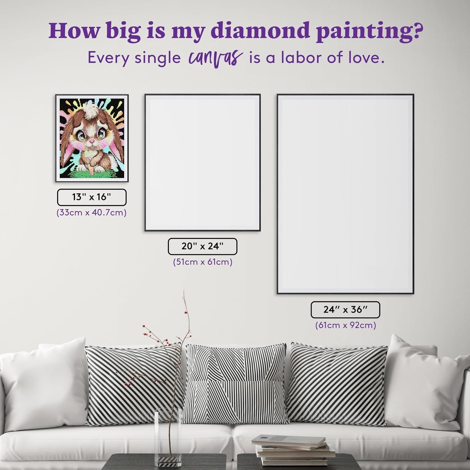 image:imageDIAMOND ART CLUB Glowing Monarch Diamond Art Kits for AdultsRainbow Lil Bunny