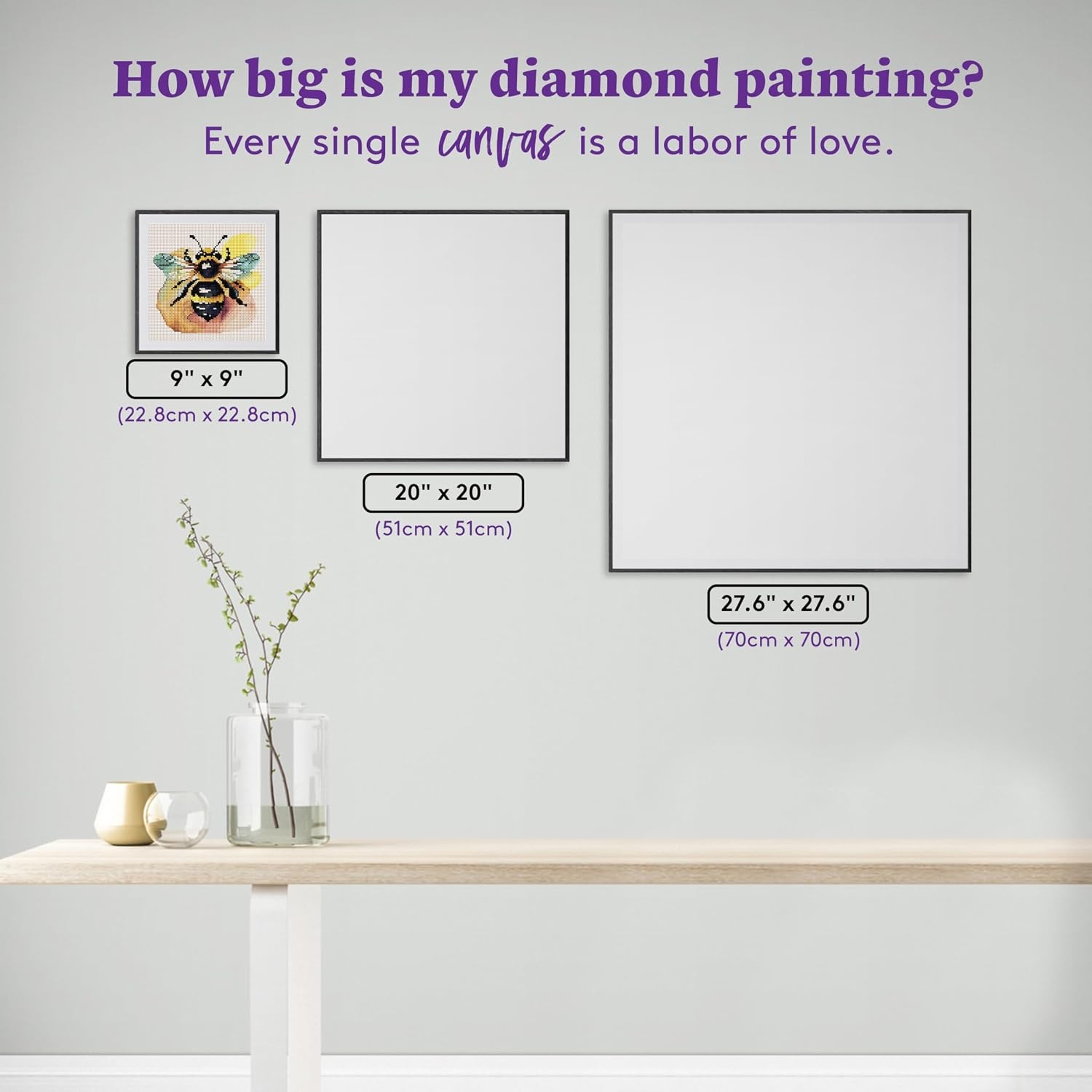 image:imageDIAMOND ART CLUB Glowing Monarch Diamond Art Kits for AdultsWatercolor Bee