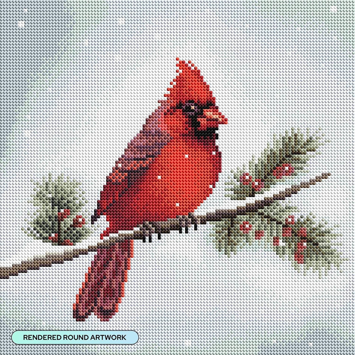 image:imageDIAMOND ART CLUB Glowing Monarch Diamond Art Kits for AdultsWinter Cardinal
