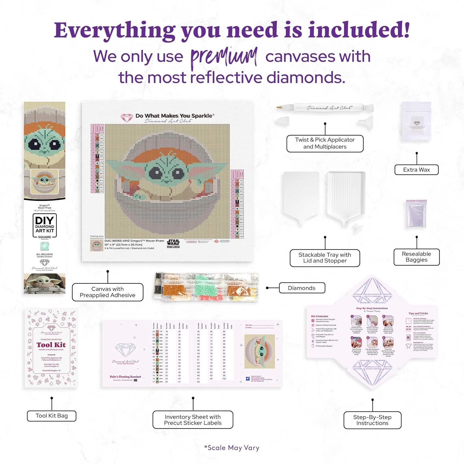 image:imageDIAMOND ART CLUB Grogus HoverPram Diamond Art Kits for AdultsGrogus HoverPram