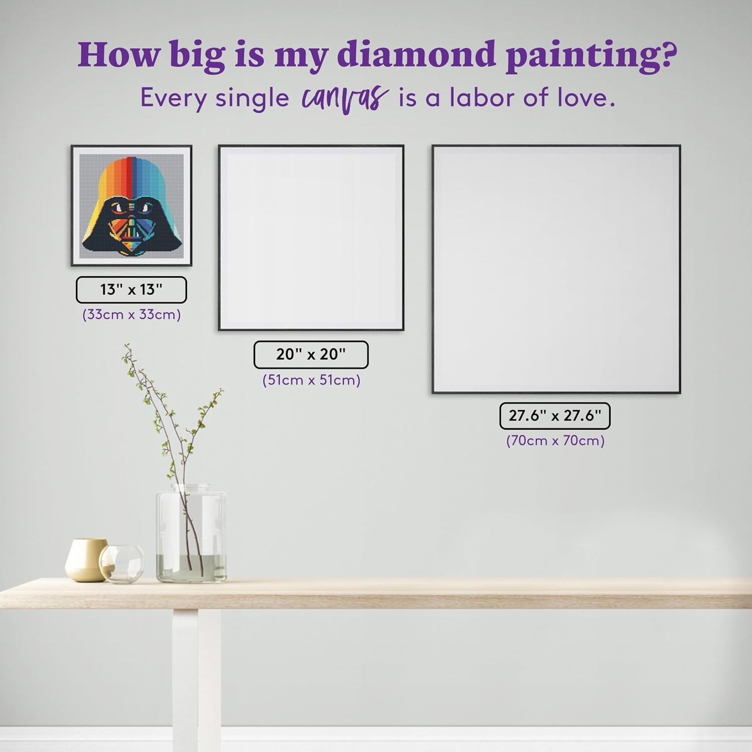 image:imageDIAMOND ART CLUB Grogus HoverPram Diamond Art Kits for AdultsRainbow Darth Vader