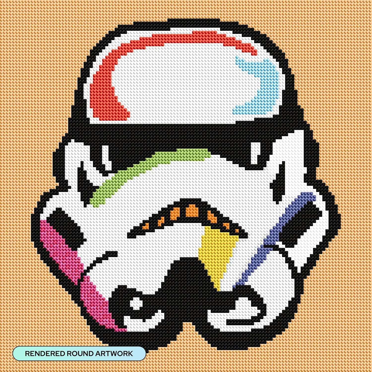 image:imageDIAMOND ART CLUB Grogus HoverPram Diamond Art Kits for AdultsRainbow Stormtrooper