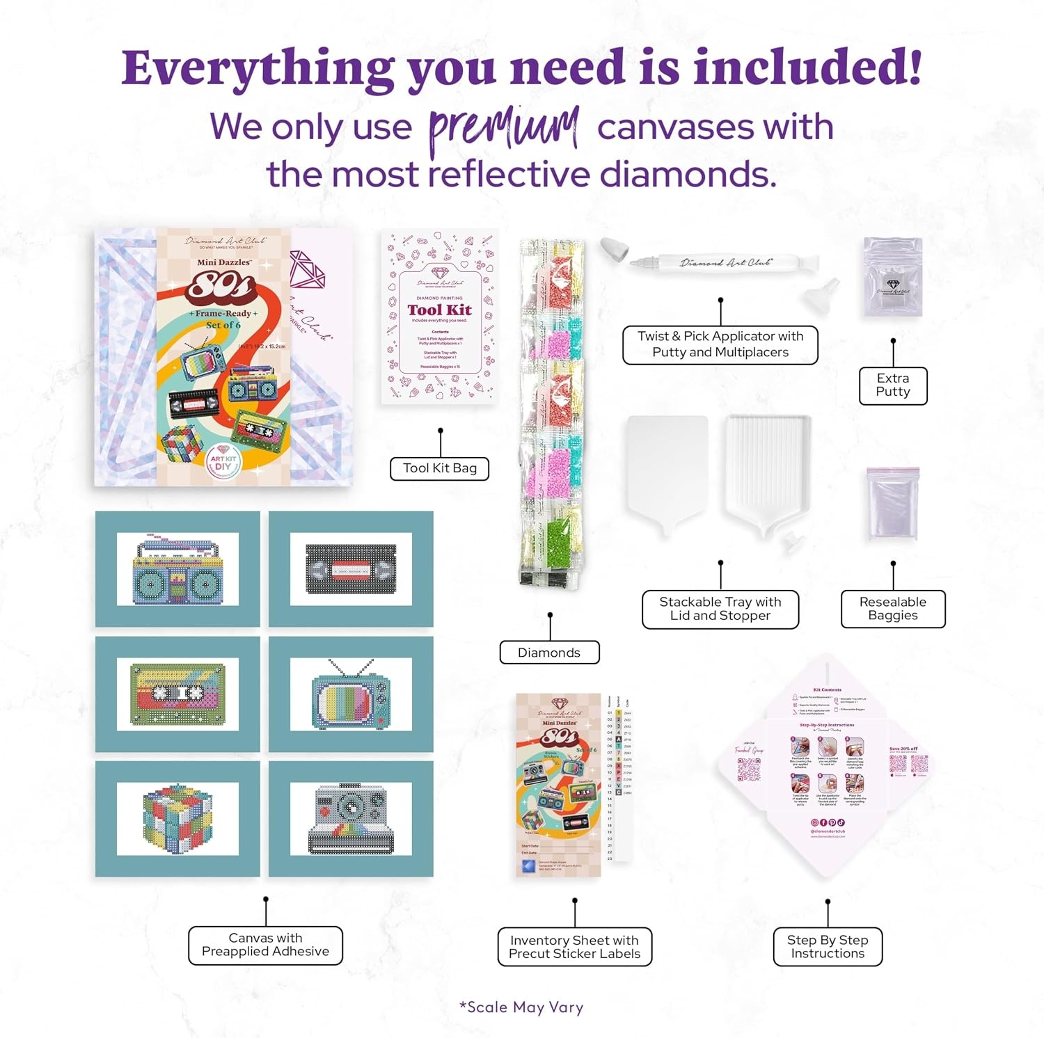 image:imageDIAMOND ART CLUB Mini Dazzles Around the World Part 2 Diamond Art Kits80s